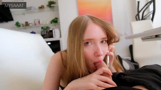 МайСат трахалась с любовником пока говорила по телефону с мужем